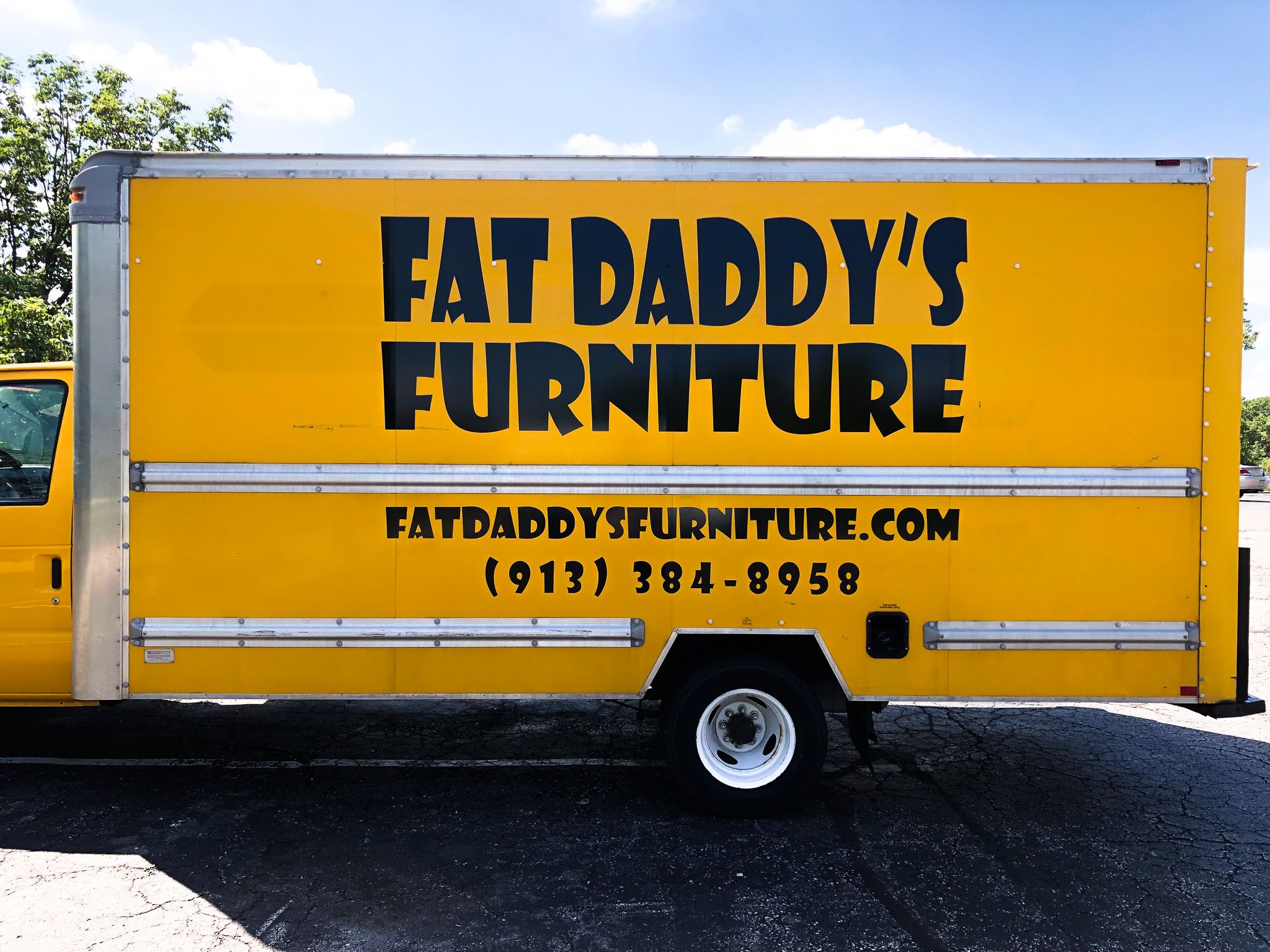 Box Truck Vinyl Vehicle Graphic Lettering for Fat Daddy