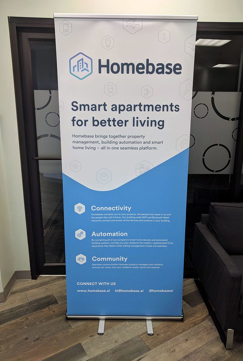 Retractable Banner Stand for Homebase AI in Kansas City, Missouri