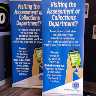 Retractable Banner Stands for Jackson County Government in Kansas City, Missouri