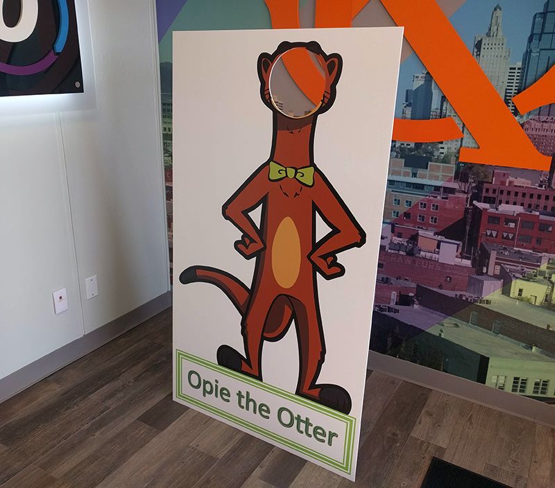 Foamboard Cut-out on Easel for Open Options in Kansas City, Missouri 