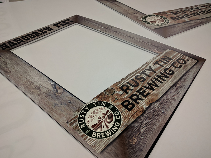 Foamcore Event Frames for Rusty Tin Brewing Company in Kansas City, Missouri