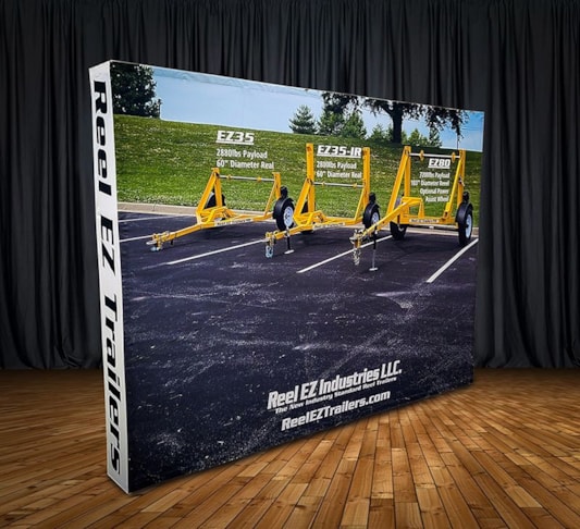 Fabric Tension Backdrop for Reel EZ Industries in Kansas City, Missouri