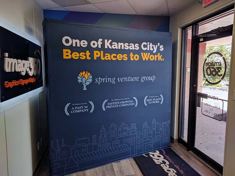Fabric Display for Spring Venture Group in Kansas City, Missouri