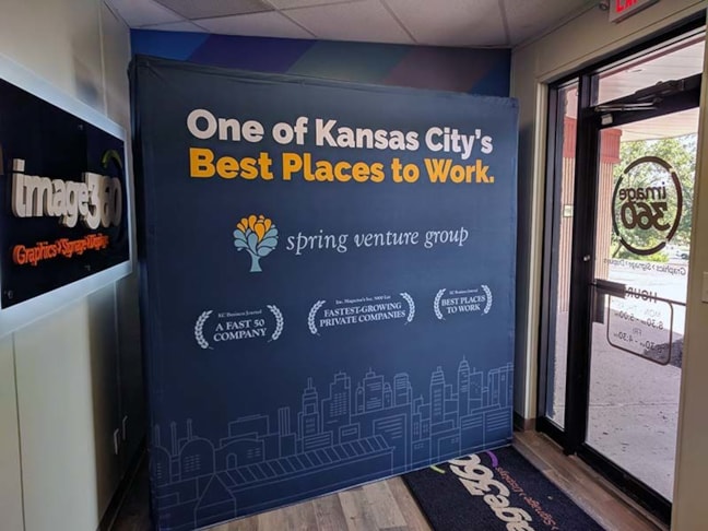 Fabric Display for Spring Venture Group in Kansas City, Missouri