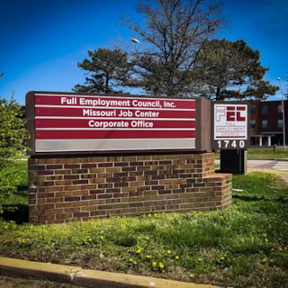 Exterior Aluminum Composite Sign Panels for Existing Monument Sign for Full Employment Council in Kansas City, Missouri