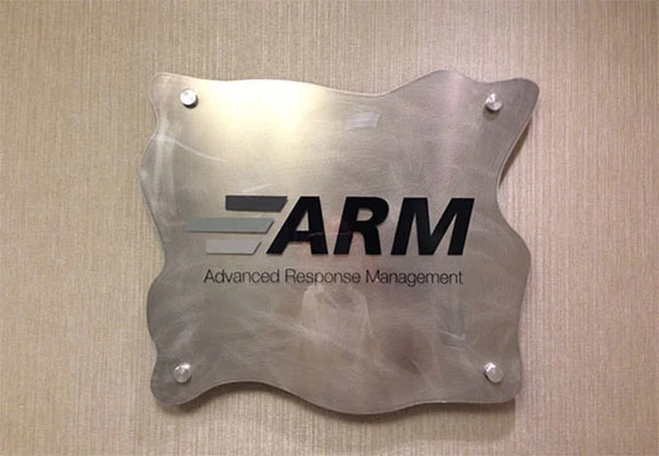 Interior Routed Aluminum Dimensional Logo with Standoffs