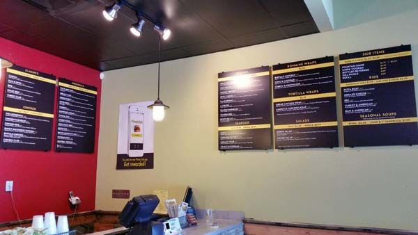 Interior Menu Boards for Planet Sub