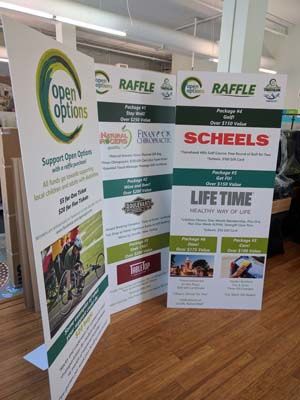 Coroplast Displays with Jumbo Easel for Open Options in Kansas City, Missouri