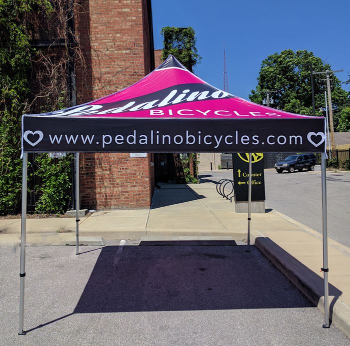Custom 10 Foot Pop Up Tent for Pedalino Bicycles