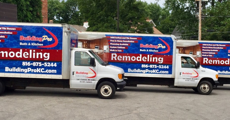 Box Truck Graphics for Building Pro Bath in Lees Summit, MO