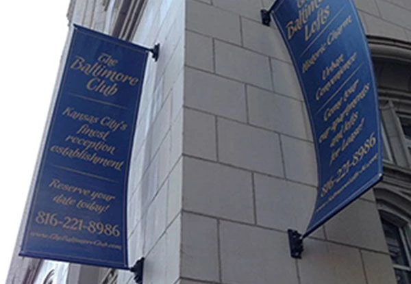 Street Pole Banners for the Baltimore Club in Kansas City, MO
