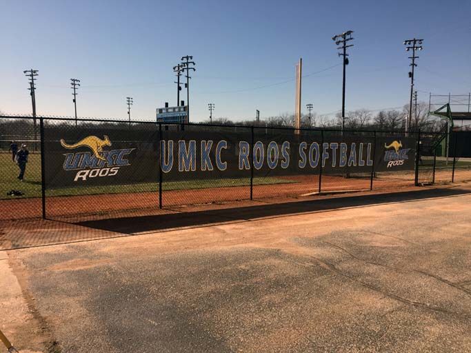 Mesh Fence Banner for UMKC Athletics in Kansas City, MO