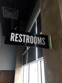 Aluminum Restroom Sign for Blue Sushi Sake Grill in Kansas City, KS
