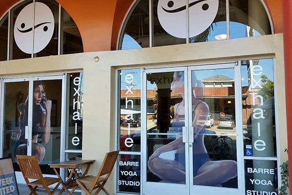  - Image360 - Marina del Rey - Window Lettering - Exhale Yoga