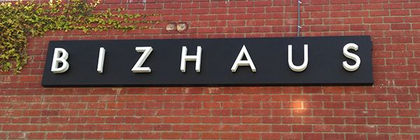 Bizhaus Halo Channel Letters on Raceway backing in Los Angeles 