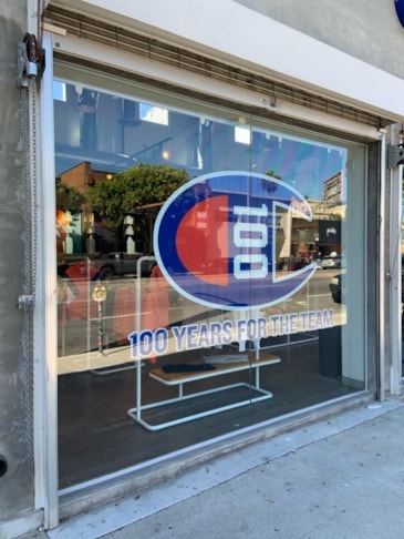 Window Graphic applied to inside of storefront window