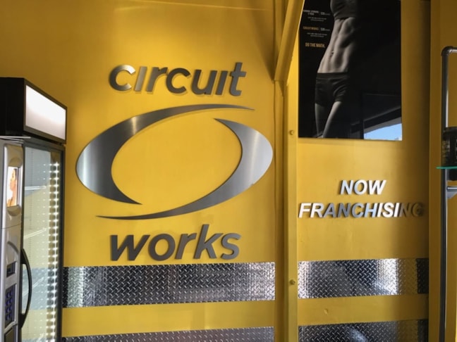 Brushed Aluminun Letters and Logo