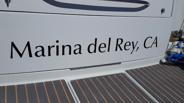 boat letters city marina del rey vinyl install