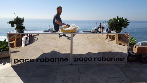 matte black vinyl catering party vinyl installation custom