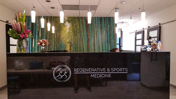 regenerative sports 3d 3 dimensional custom painted acrylic direct mount desk lobby printed logo 