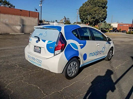 Maidpro car wrap vehicle print digital graphics decal installation partial window perf