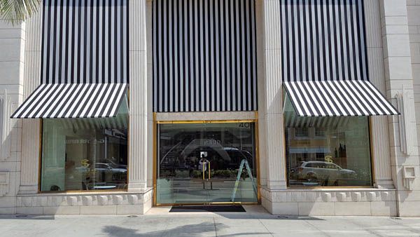 beverly hills window graphic decal gold interior exterior installation vinyl