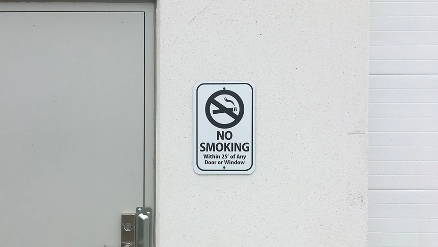 No smoking signs were printed and installed around Prologis properties.