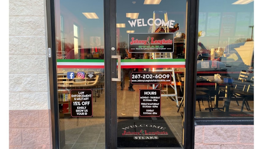 Johnny Longhots was openeing a new location and needed various signage printed and installed.