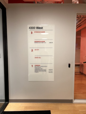 Directory & Suite Signs