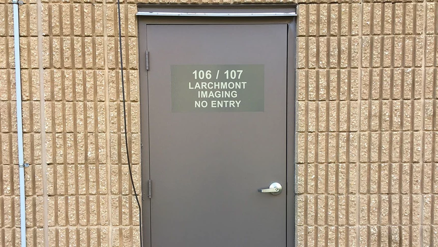 Larchmont came to us to label their buildings exterior doors.