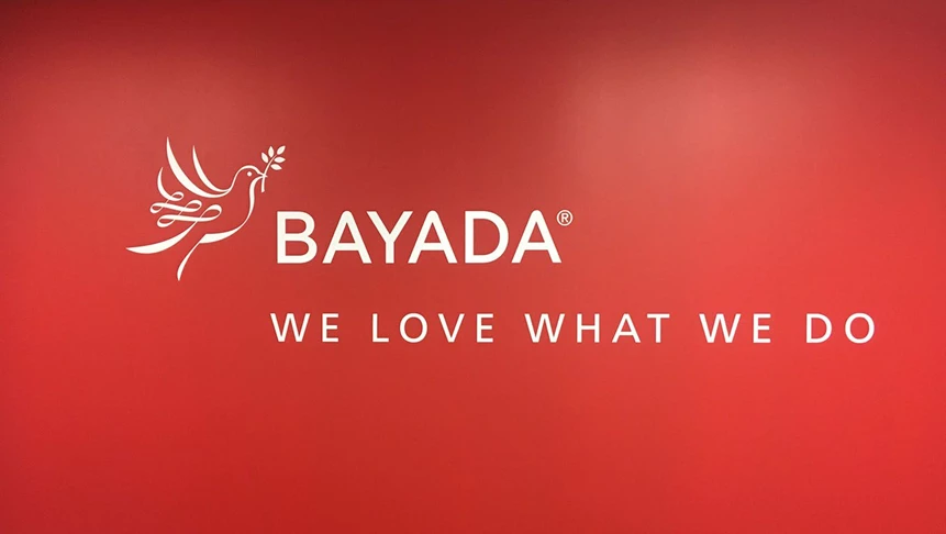 Wall decals using BAYADAs designs were made for their new offices and expertly installed.