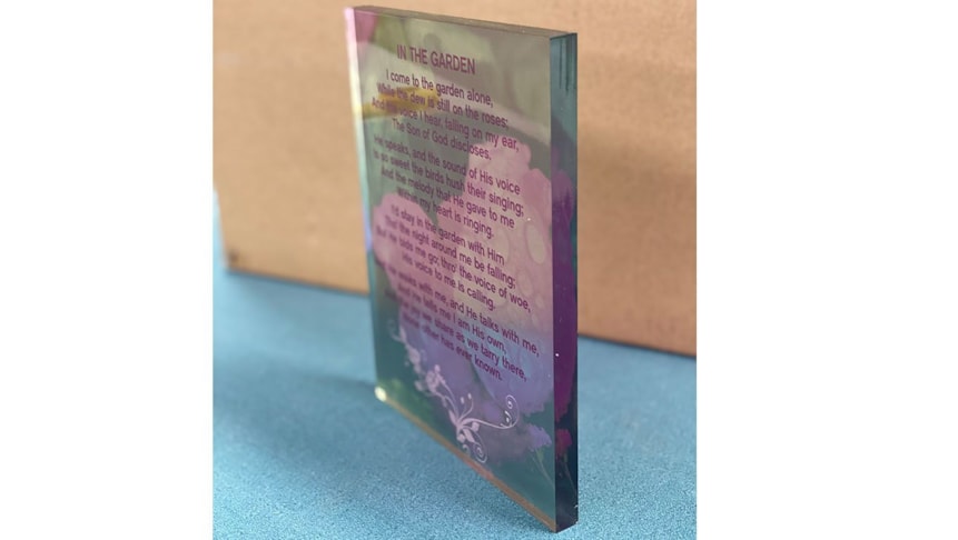 Customized acrylic gift for a very lucky person.