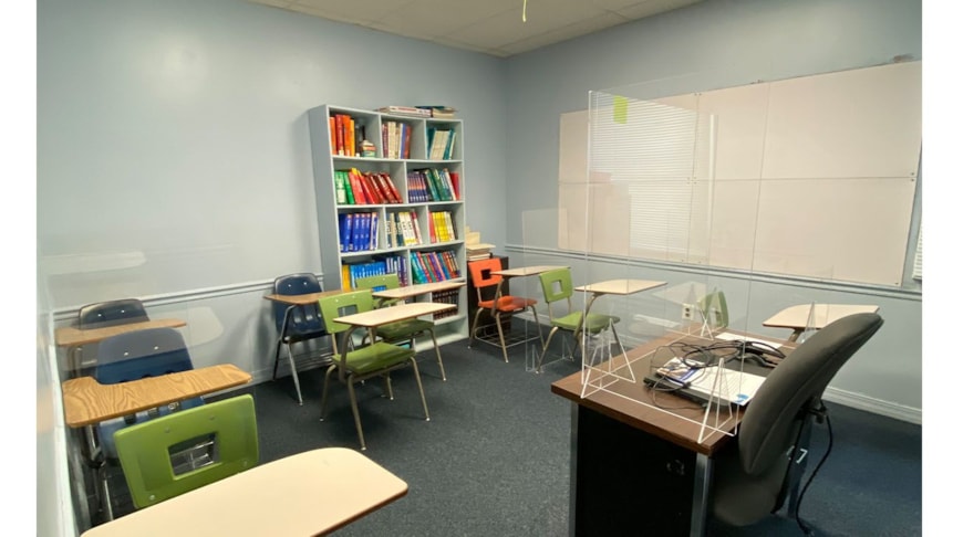 Acrylic guards for Center for Education to provide a safe learning atmosphere.