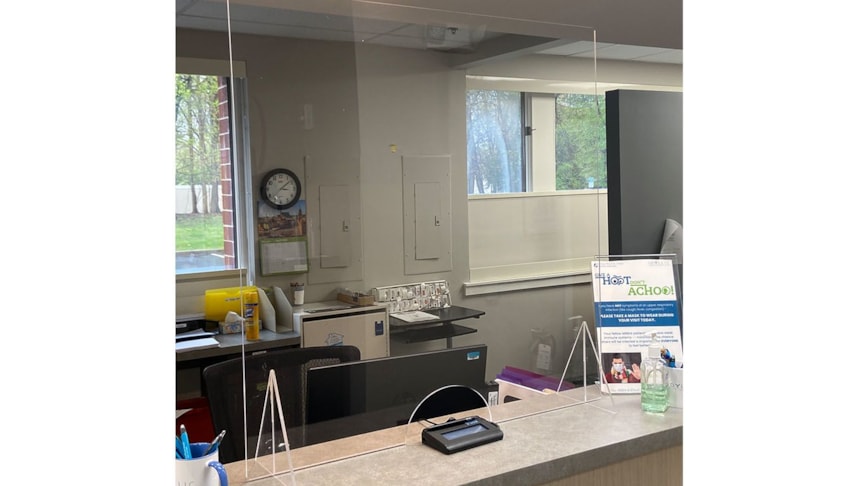 Protective barrier for ARBDA in Voorhees during the COVID-19 pandemic.