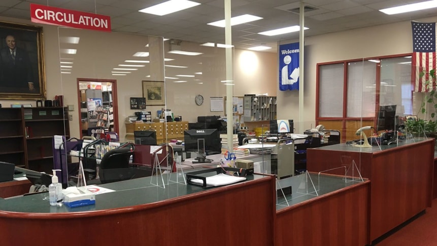 Pennsauken Library decided to update their acrylic guards and go with taller barriers.