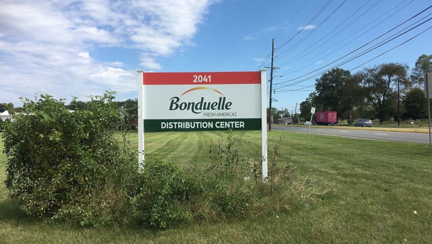 Bonduelle has started the process of creating signage for their new location in Burlington.