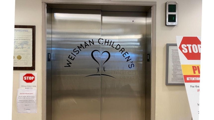 Crisp new elevator graphics for Weisman Childrens in Marlton