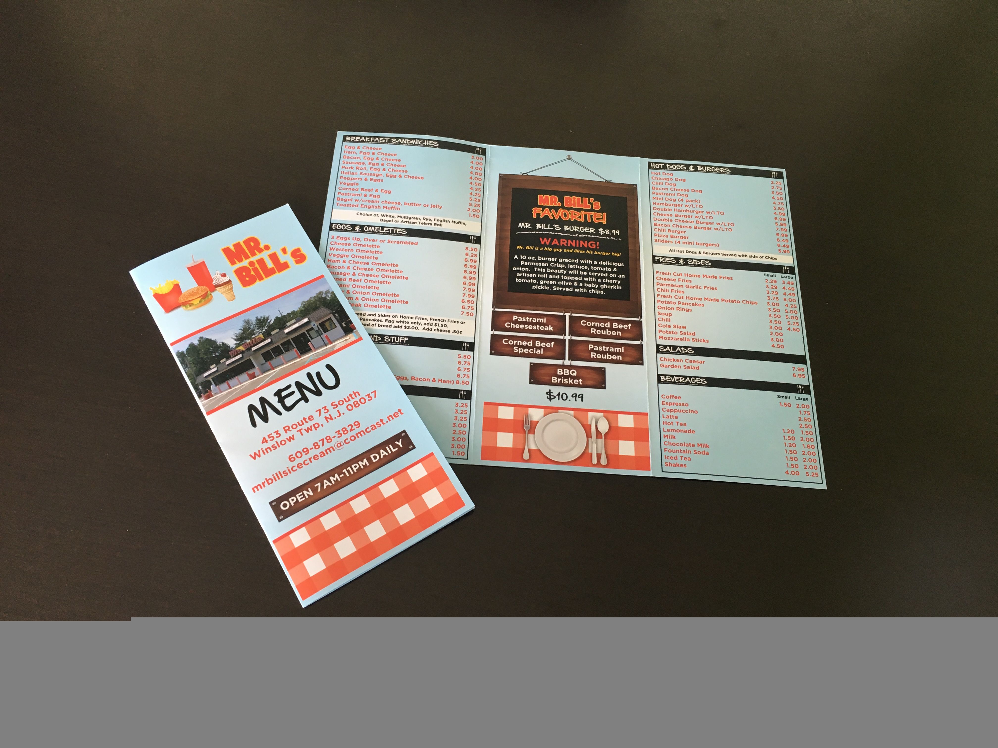 Brochures, Menus & Booklets
