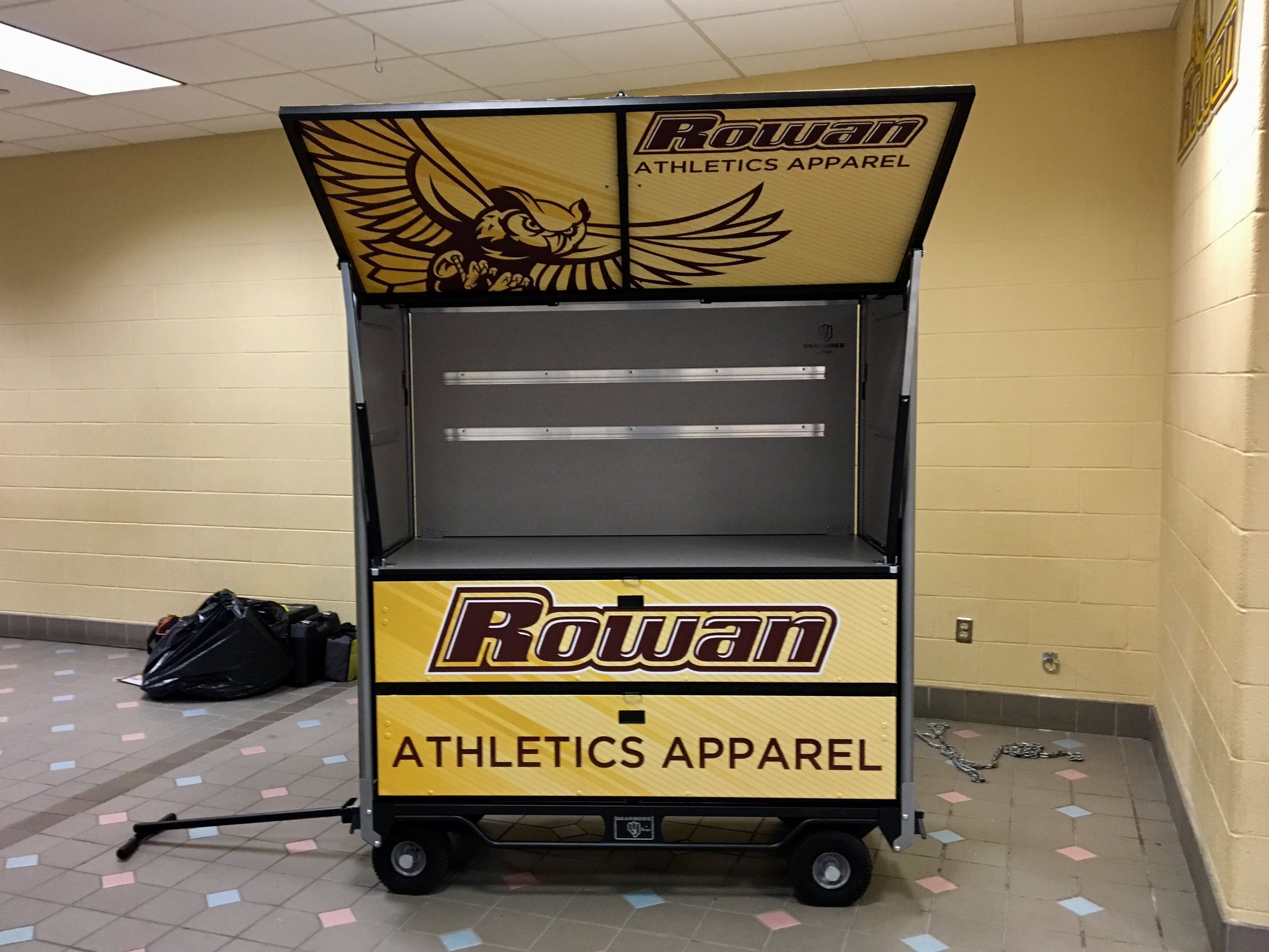 A Full Digital Wrap for Rowan University Merchandise Kiosk