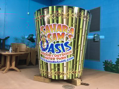 Waterproof Vinyl Graphics Highlight Amusement Park Attraction