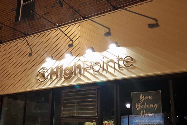 High Pointe Architectural Letters With Lighting