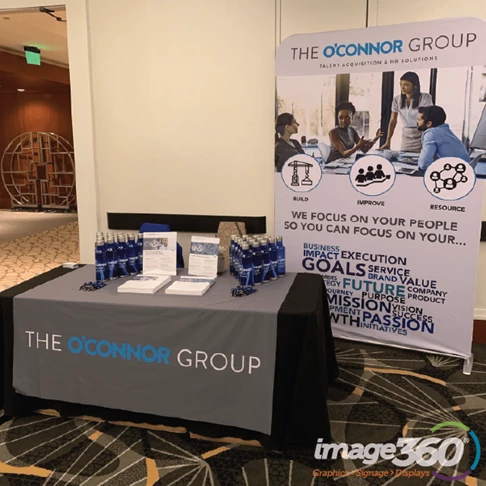 Table Runner and Banner Stand for The OConnor Group 