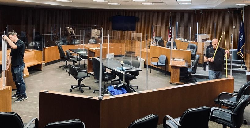 Plastic Protective Panels for Courthouse