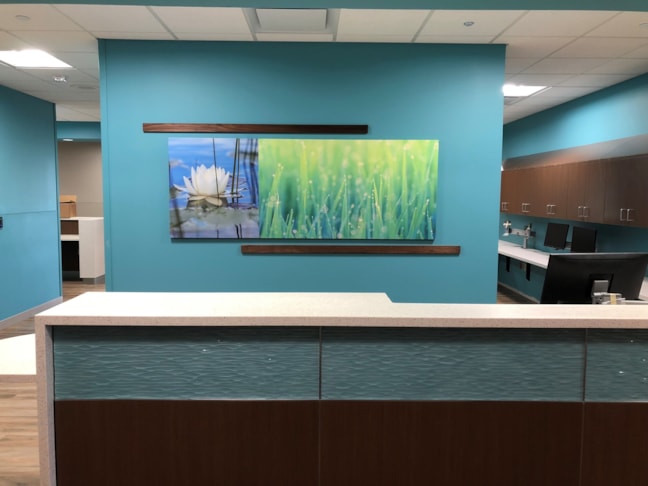 Acrylic Art with Wood Accents 