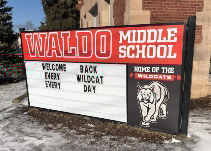 Lite Monument Sign - Aurora School District