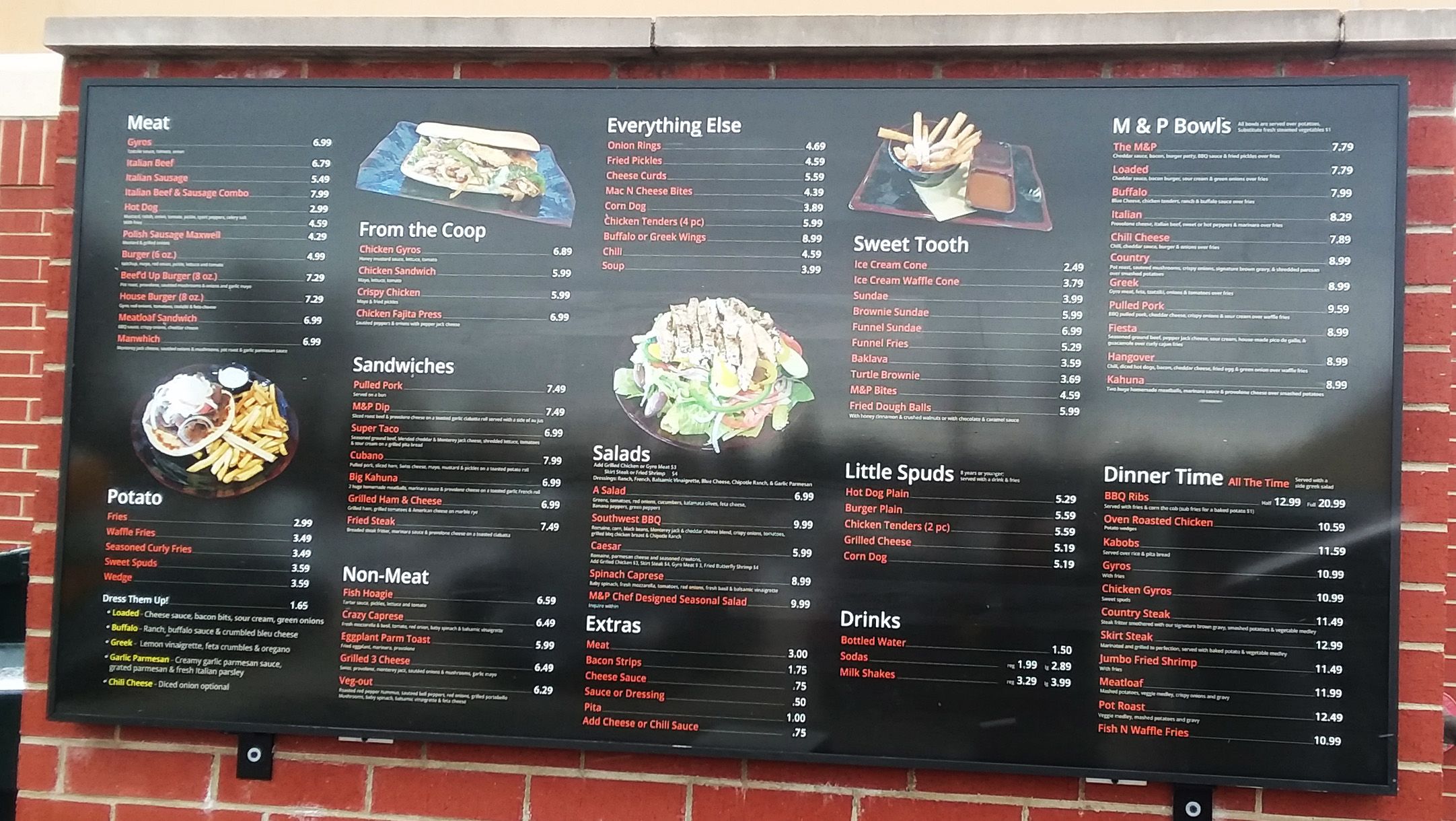 Outdoor restaurant menu boards - Lake Zurich, IL