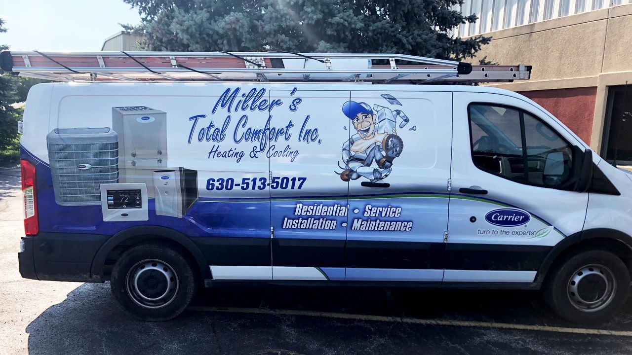 Full Vehicle Wrap for Millers Total Comfort