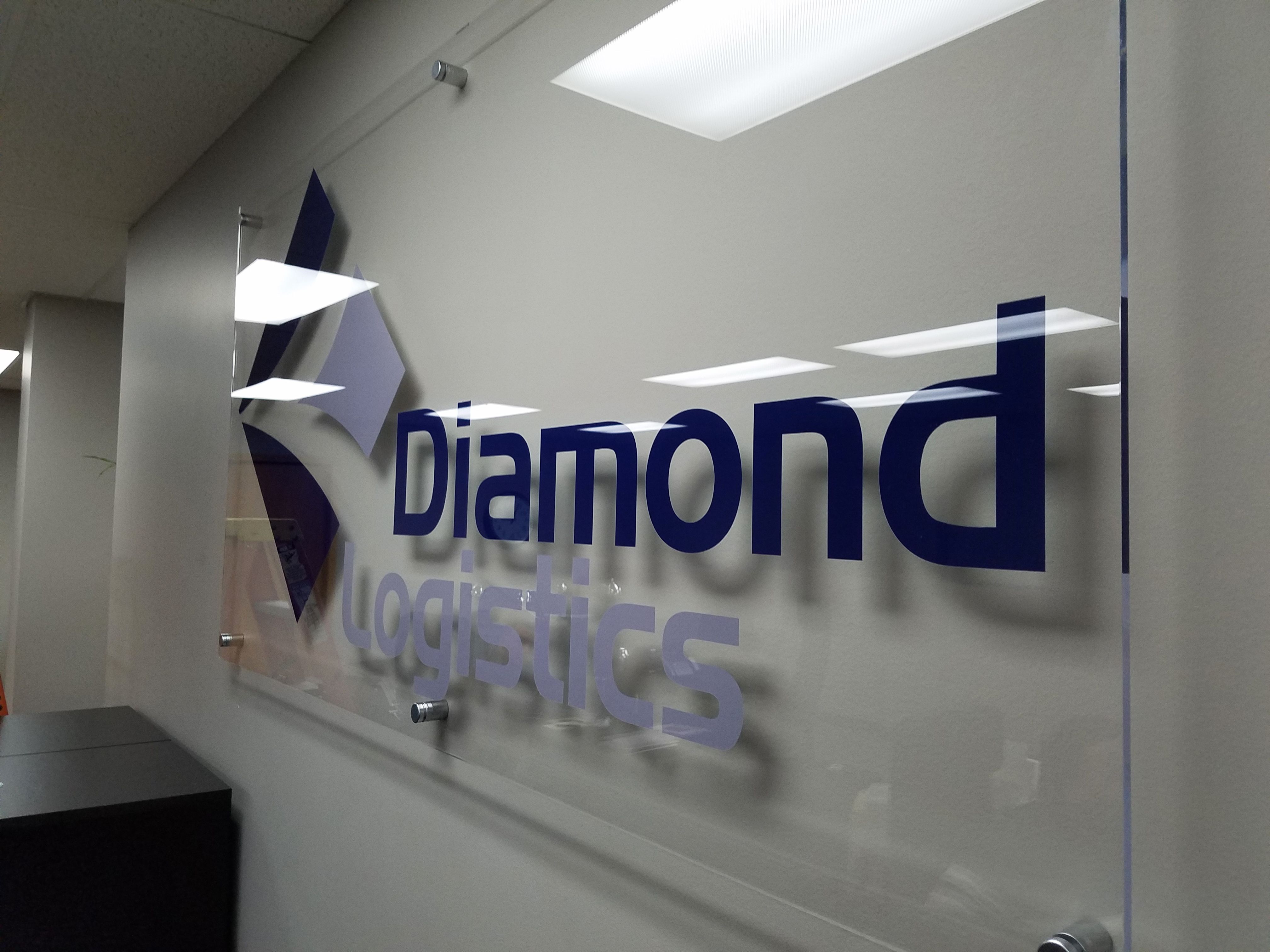 Interior Acrylic Display for Diamond Logistics in Elgin, IL