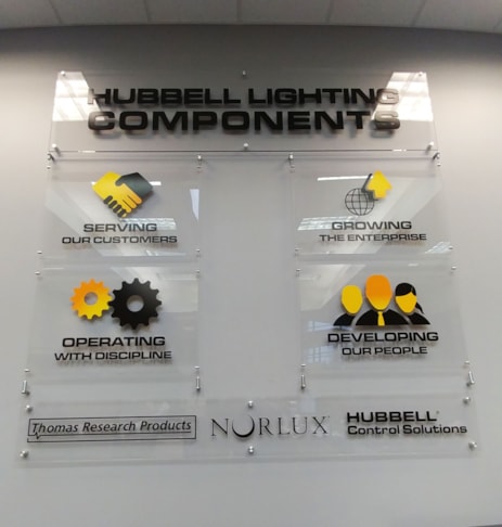 Interior Acrylic Display with standoffs