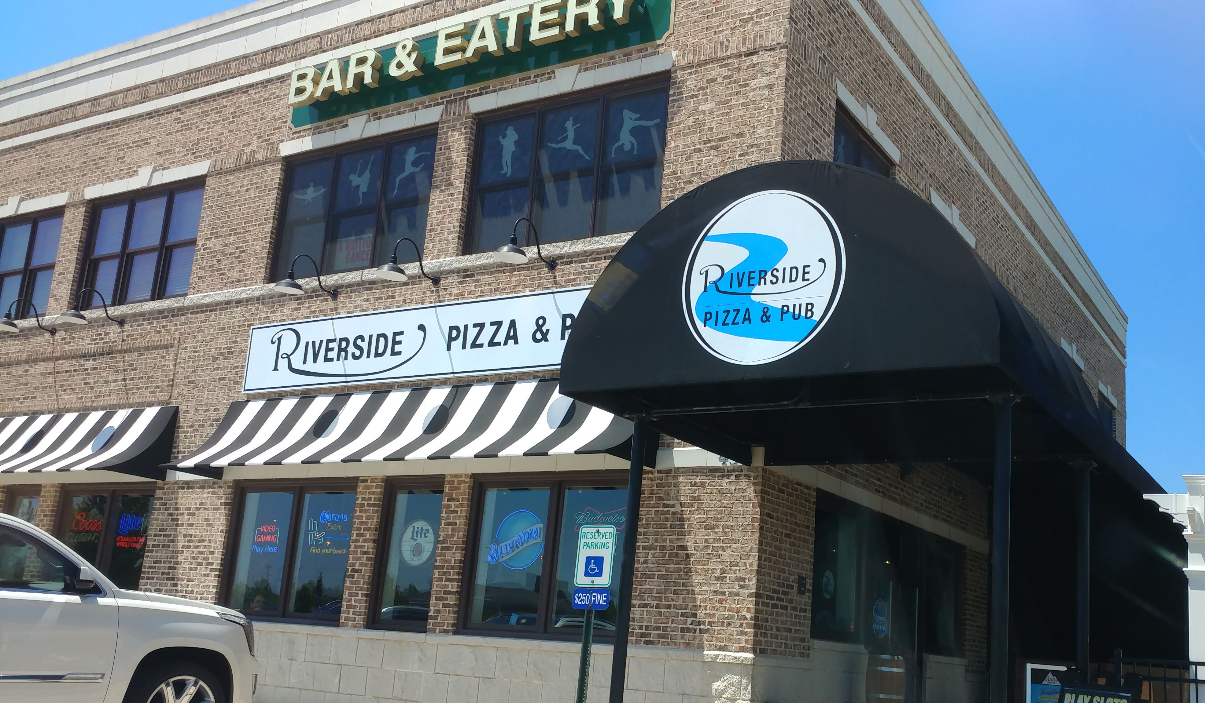 Exterior Storefront Awnings for Riverside Pub in South Elgin, IL